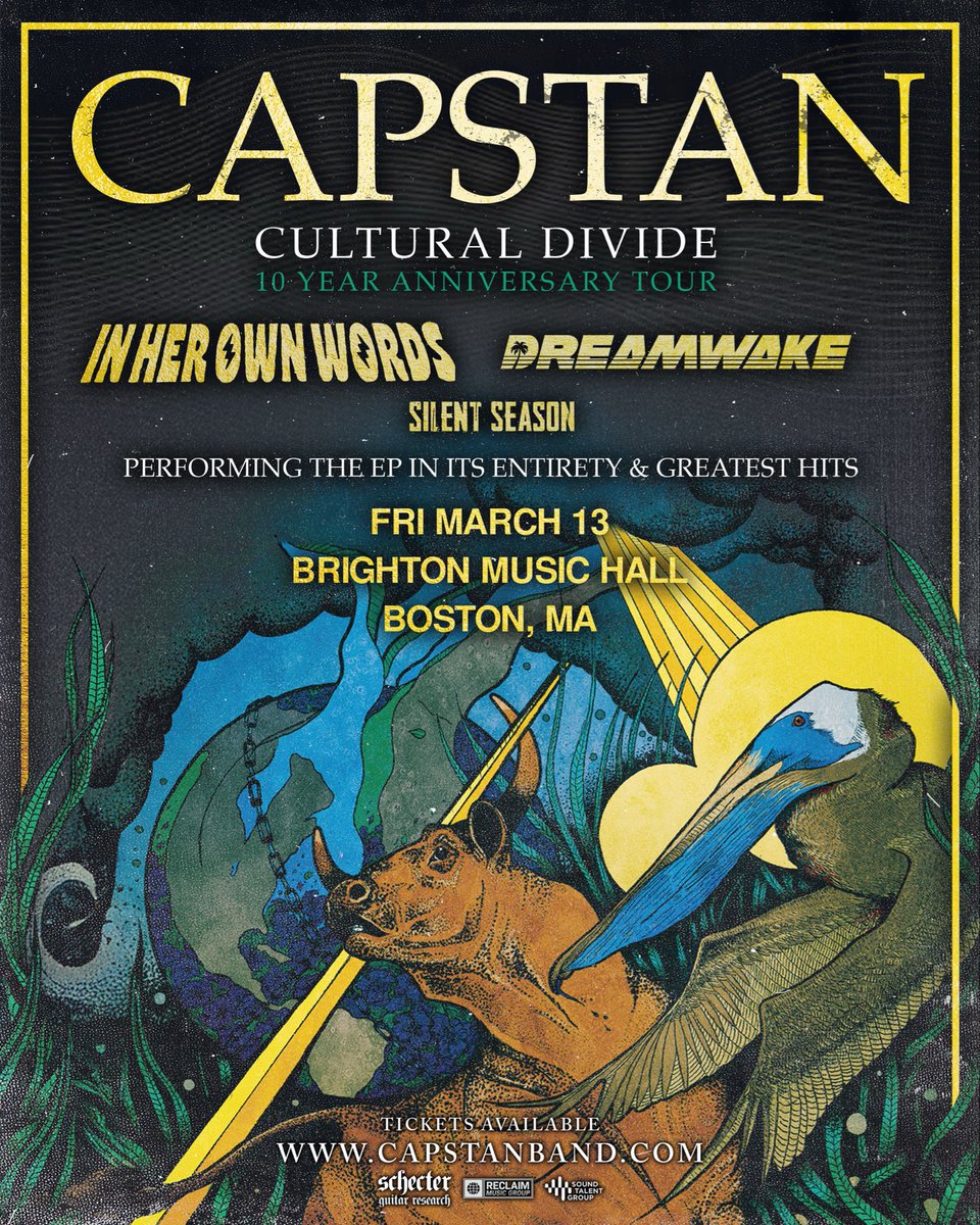 silentseason's tweet photo. @LiveNation Presents: @silentseason w/ @CapstanBand, @dreamwakect & @InHerOwnWords at Brighton Music Hall on 3/13 in Allston, MA! Grab tix here: https://t.co/ddprJqaNgs 🤘🏼🫡🔥💯#silentseason #capstan #dreamwake #inherownwords #brightonmusichall #livenation #allston #show #concert https://t.co/wPKDxMCVUB