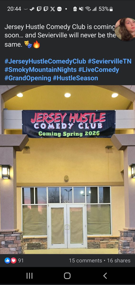 Steadycnote's tweet photo. @PodcastTheRide a comedy venue opening soon in Sevierville, TN where I live, 5 minutes from Pigeon Forge, let's get a live smoky mountain Good Boys show! https://t.co/f8tvpi1DiM