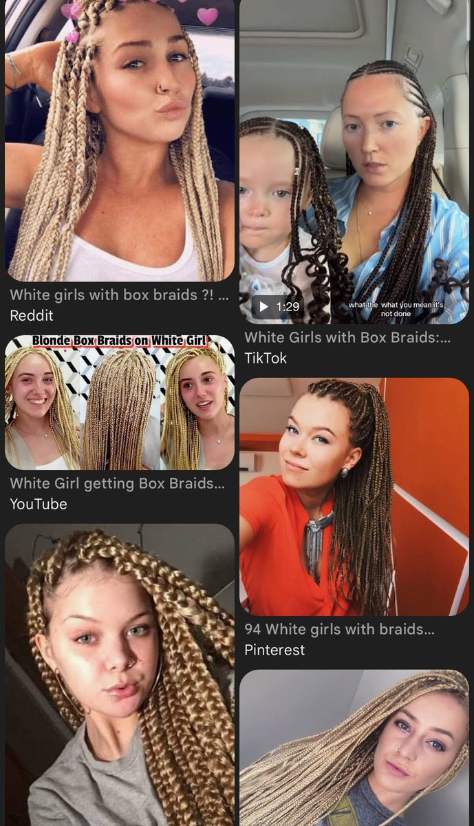 Lilylove3636's tweet photo. @WG_187_ And yet here yal white folks wanna wear box braids when yal know it’s blacks culture https://t.co/oje6qHp20m