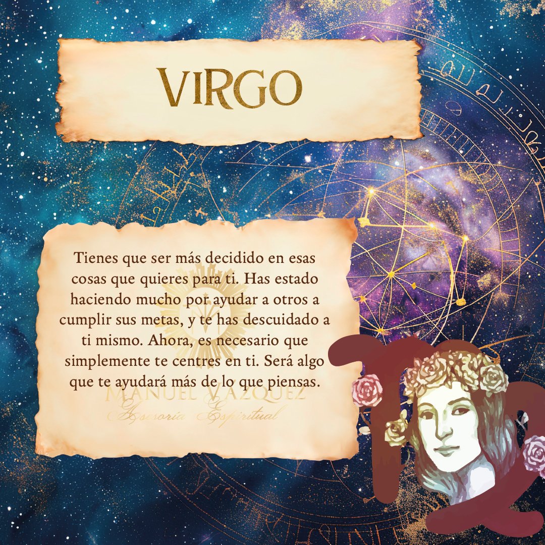 ManuelVazquez's tweet photo. Virgo ♍"La perfección no existe, pero la excelencia sí. Confía en el trabajo que has hecho y deja que los resultados hablen. ✨ #Virgo #Horóscopo #ManuelVazquez #Bokor" https://t.co/MQRSz3phnl