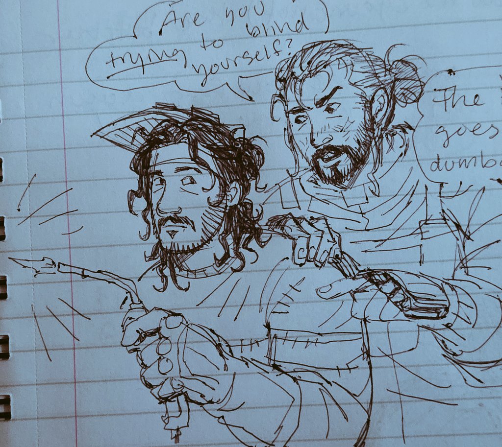 "can i beg for jack &amp; simon art…please..ship art….but if u dont like them together then Just as pals…" -> in my fix-it au simon learns to weld in place of jack so i think their dynamic would be begrudging coworkers at best. they'll be friends eventually greasby.straw.page