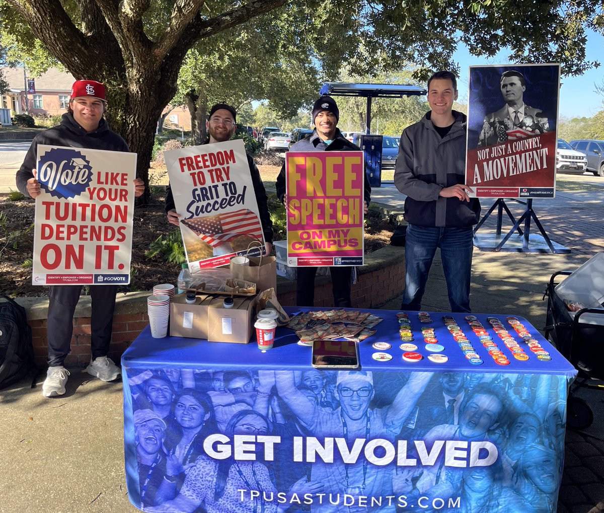 Shoutout to the <a href="/TPUSA/">Turning Point USA</a> Panhandle Territory’s D1 schools for PUTTING IN THE WORK on their campuses EVERY WEEK!! 😎🔥

- <a href="/tpusa_auburn/">Turning Point USA at Auburn University</a> 
- Florida State
- Troy
- South Alabama

These patriots run some of the biggest chapters in the <a href="/tpusa_gulf/">Turning Point USA Gulf</a> Region and I couldn’t be more proud of