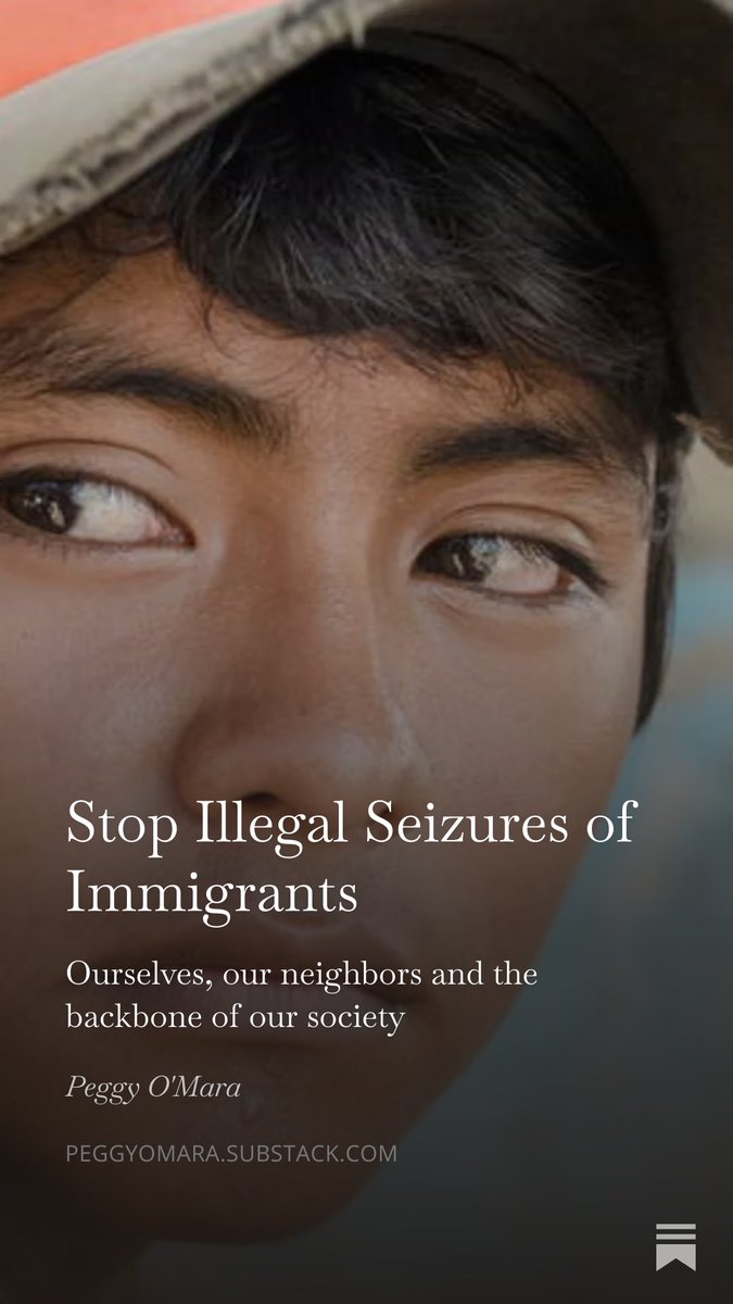 I've been so upset about what is happening to immigrants, our friends and neighbors, that I wrote this post with an overview, facts and suggestions for action. There is no paywall. open.substack.com/pub/peggyomara…