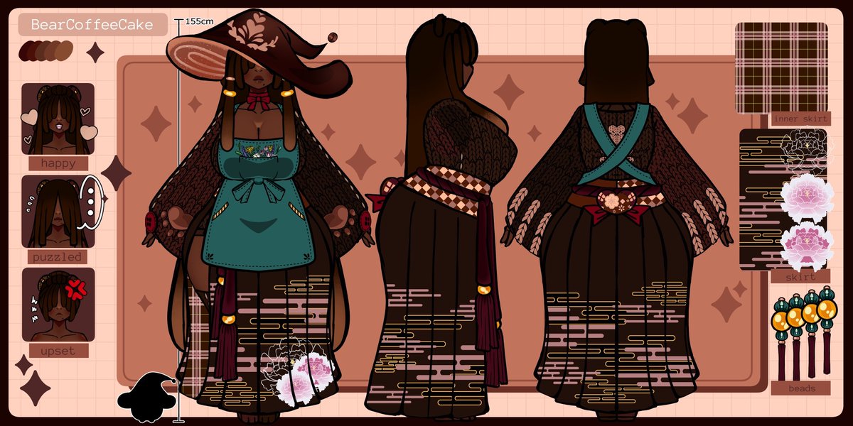 ✨BLACK VTUBER APPRECIATION✨

Next up is <a href="/bearcoffeecake/">BearCoffeeCake🧸☕️🧁</a>! A cute and cozy teddy bear PNGtuber that does a variety of things from just chatting to playing silly games for da vibes.

She's also an amazing artist and has a very yummy style! She made her ref and png all by herself!