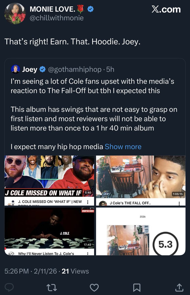 Joey tweet media