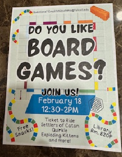FC_Library's tweet photo. Like boredom? No.
Like excitement? Yes.
Like board games? Yes.
Like free snacks? Yes.
Making plans to attend Board Game Social? YES! https://t.co/z7YevQt2UJ