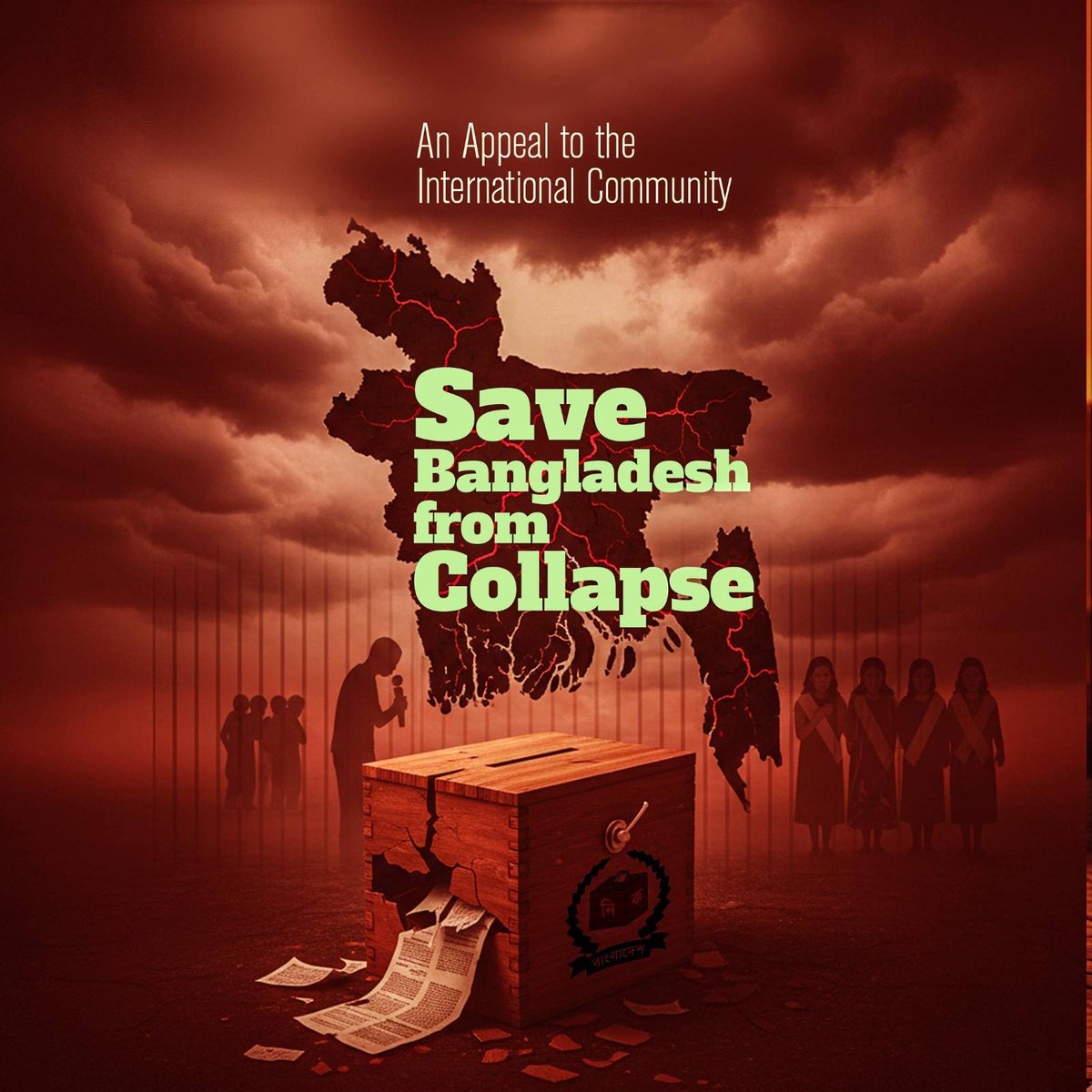 albd1971's tweet photo. An Appeal to the International Community to Save Bangladesh from Collapse
-- 
This staged exercise is not only about excluding Awami League. Rather this sham polls excludes several political parities that opposed to radical ideology and stands for a liberal country.  Merely for their political belief aligned with Awami League, millions of voters are threatened with death and subjected to state sponsored pogrom including intimidation and torture, forcing them to cast the ballot against their will, a meticulous design to inflate voter turnout. 

Rampant mob terror including lynching and wave of brutal torture have dominated the climate of this sham polls. Jails have been overflowing not only with supporters of Awami League. Alongside scores of journalists, rights activists and anti-war crimes campaigners were framed in false murder charges and languishing behind the bars. In the run up to this farcical polls, millions of minorities have been pushed on the verge of extinction as sweeping impunity has been granted for killing and violence branding them as supporters of Awami League. Women, that constitutes half of the voters, awaits a grim future as they are also excluded from national policy making to a new low, in the name of democracy building. 

All the past impressive gains made on empowering women have been under siege. Rule of law has been dismantled, hundreds of police stations were looted and thousands of arms stolen from police station has not been recovered while convicted militants were released from prisons before the announcement of the election schedule. On the other hand, anti Awami League outfits including Jamaat e Islami have been given a free hand to make unprecedented and alarming gains. 

Visuals have emerged showing election engineering efforts brought to display by contesting parties, in a sheer disregard to code of conduct. All the past elections were not ideal. But the outcome of this exercise will tear apart the syncretic fabric that separates Bangladesh from other nations. 

In the name of referendum, Yunus regime squandered public money and campaigned for yes vote, a clear sign of dictating the outcome instead of relying on the public verdict.  The referendum, that seeks to scrap secularism, is an outright unconstitutional exercise plotted to erase the founding constitution that has been born out of blood of millions of war heroes who fought and own this flag and freedom from Pakistani occupational army.

We appeal to foreign observers and all international stakeholders to objectively point out the flaws and sheer abuses unfolding centering this exercise. 
Legitimacy to this exercise by relying on lofty words from Yunus will drag the country into prolonged instability. In last seventeen months, the regime proved to have trampled on the tall pledges, reducing the country into a dangerous place and a safe haven for intolerant outfits.

#BangladeshElections #Bangladesh #BangladeshCrisis #BangladeshElection2026