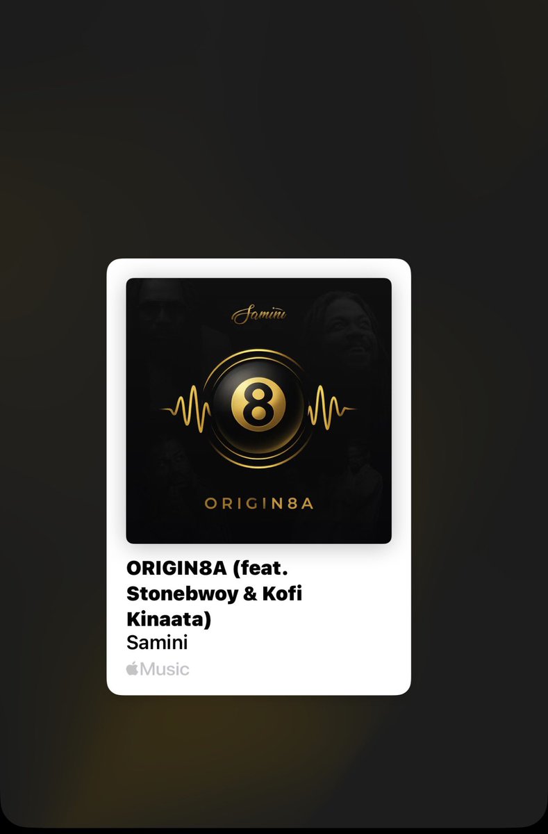TuneStats's tweet photo. 🚨OUT NOW🚨

👤 SAMINI
👤 STONEBWOY
👤 KOFI KINAATA 

📀 ORIGIN8A https://t.co/V8GLOkTVdY