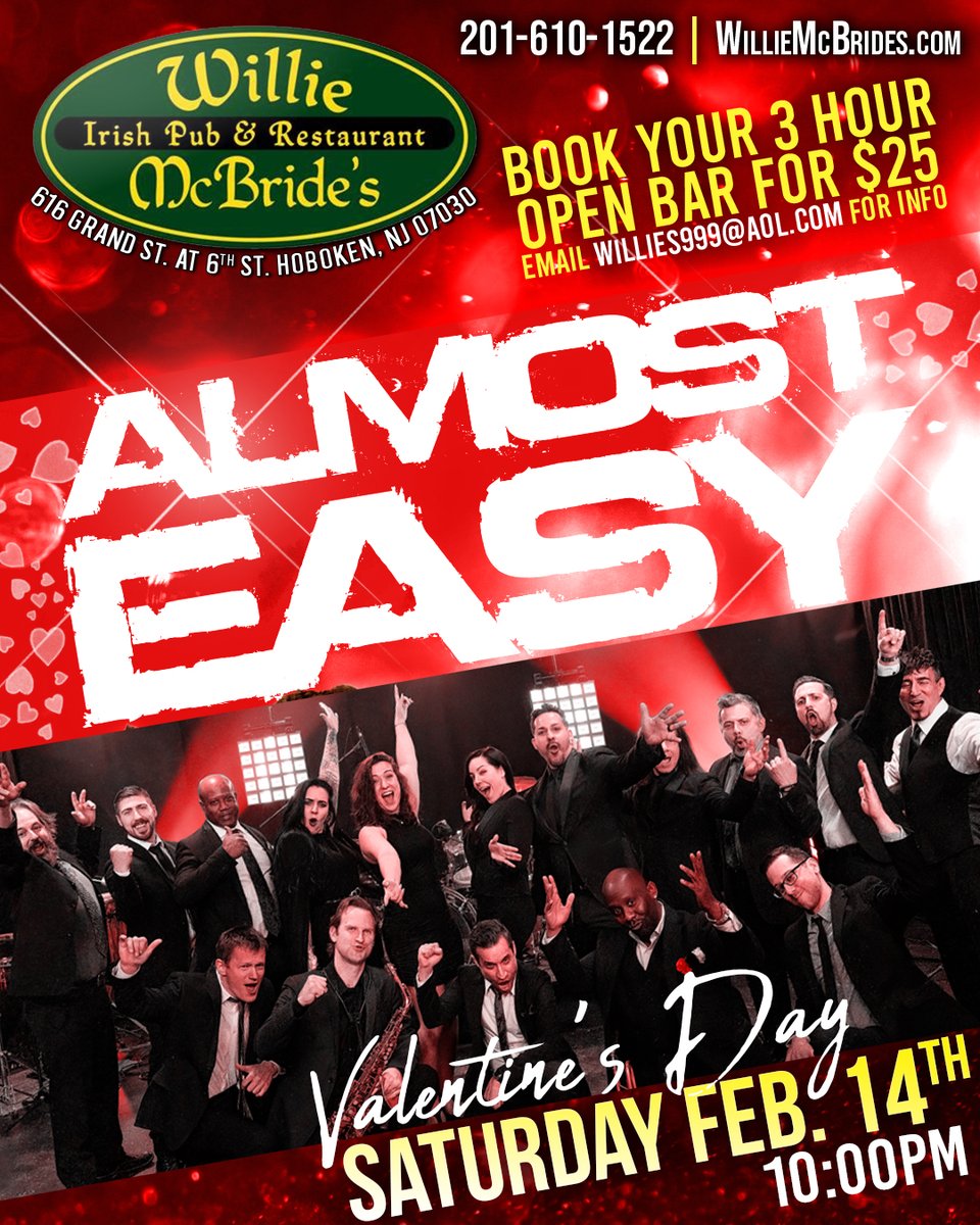 Willie McBrides Hoboken - This Saturday Night! - mailchi.mp/85340eb0ee8e/0…