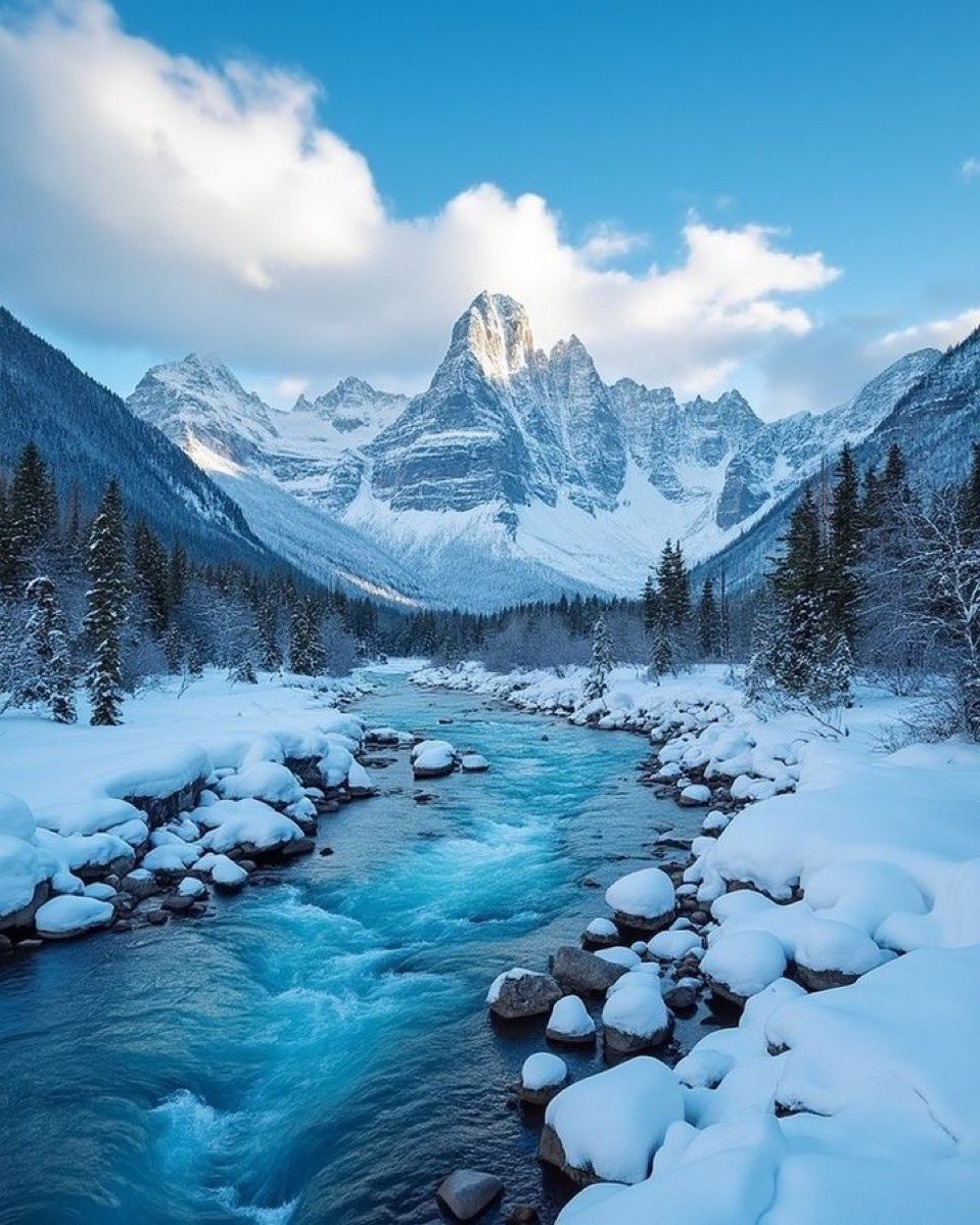 Winter landscape beauty ❄️🏔️ #relaxing