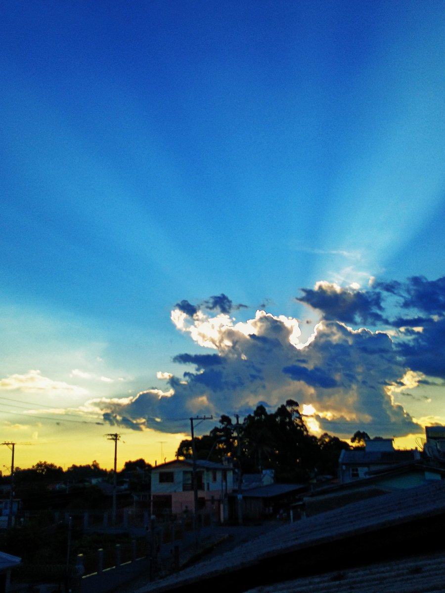 donnainnero's tweet image. O céu hoje não pediu atenção.

Era azul, era ouro, era passagem.

Nuvens iam sem despedida, como quem sabe:
ficar demais estraga o instante.

#pordosol
#fotografiadecelular
#fotografiaautoral