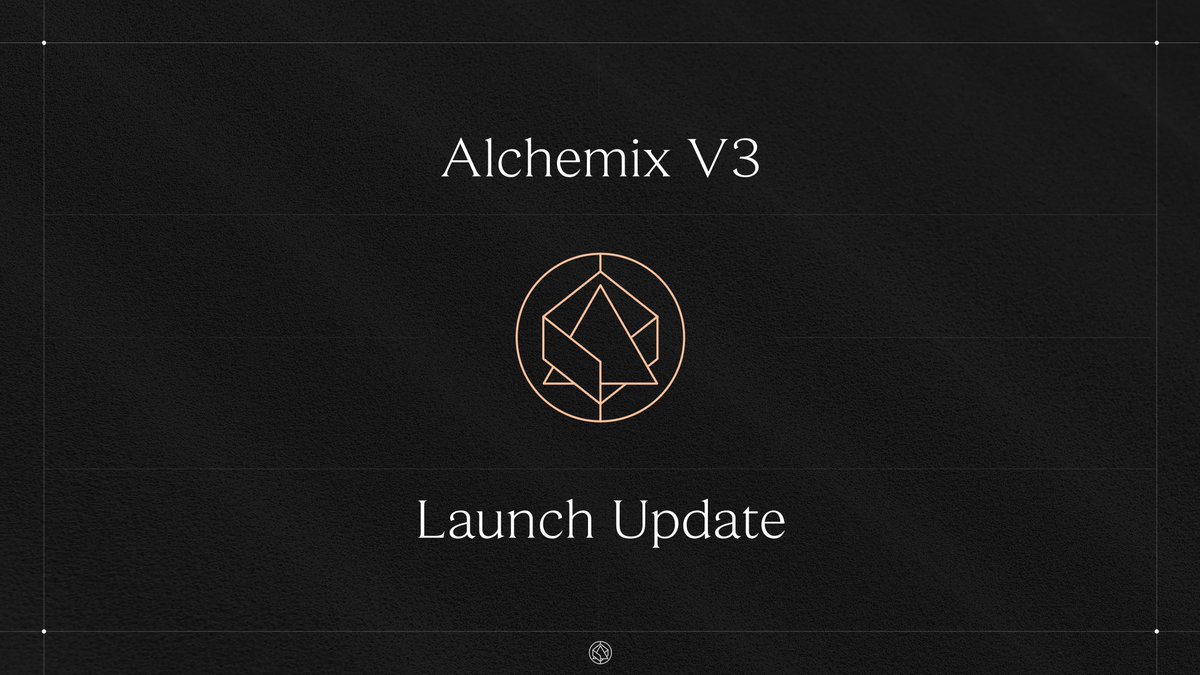 Alchemix v3 launch update.

Security is the foundation of everything we build. While the v2 - v3 migration was scheduled to be in motion this week, we have decided to adjust our timeline to ensure total protocol stability ahead of launch.

A thread on the path forward. 🧵