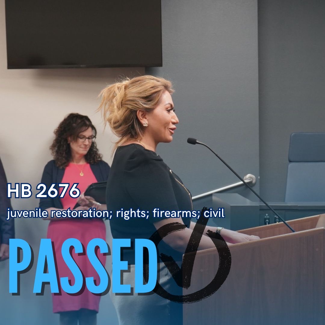 AZHouseDems's tweet image. HB2676 introduces a more fair process for restoring rights for juveniles who have served in the criminal justice system. It helps them better enter adulthood and be more productive going forward. Congratulations Rep. Alma Hernandez for advancing HB2676. #azleg
