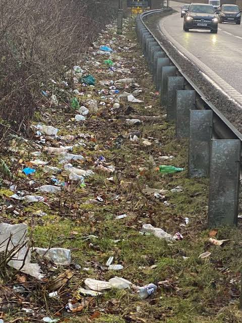 RSymonsLTD's tweet photo. Driving the A12 today through Essex today and it’s disgusting - just covered in litter. Many places are, it’s horrible but this was another level.

Just went to search of library pic and found loads of articles about it over years so it’s a consistent theme. 

Get convicts from prison to clear this sort of mess from our streets. Surely better than paying millions to contractors.

And then go about somehow teaching humans to respect their environment and not throw crap out of cars. One of my pet hates, disgusting low life lazy creatures that do that sort of thing should be in prison themselves. 

Use cctv and ai to recognise when object are thrown from cars and save the clip for prosecution! 

https://t.co/f8Bl3ImWNO