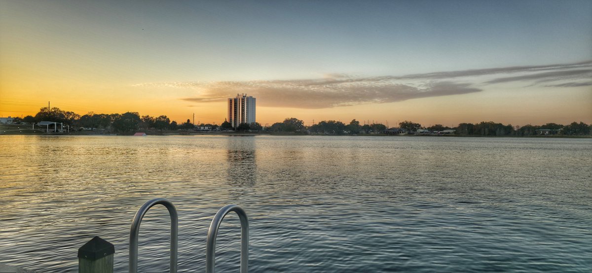 After today's track activities, took a few moments away to enjoy a Florida  sunset over water.