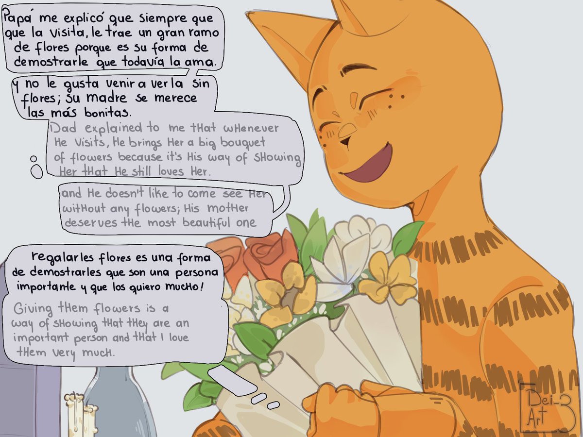 dei_art3's tweet photo. Giving out flowers 🌻🌼 (4/20) 
A Lil petey le gusta dar flores✨
#dogman #peteyxdogman #lilpetey #peteythecat https://t.co/qUdbdrQG8V