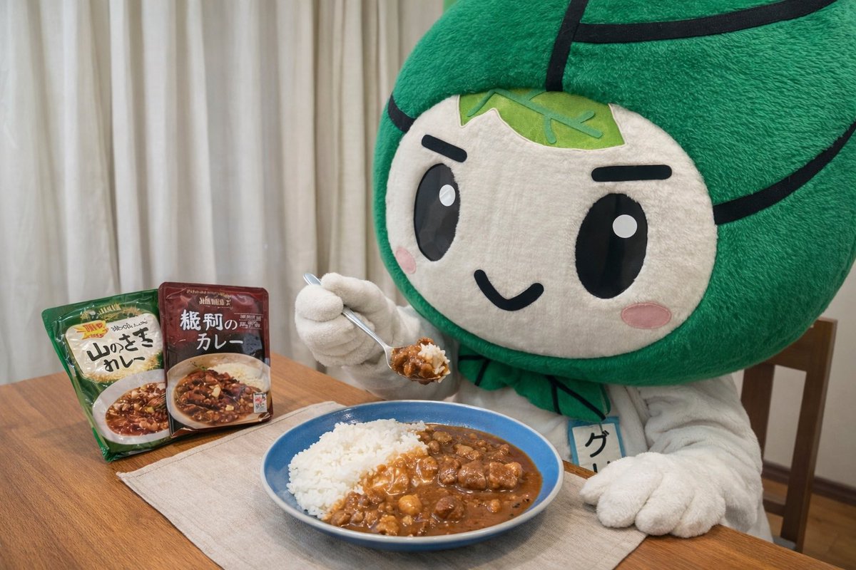 今夜は便利で美味しいレトルトカレーにいつも以上の感謝をしようと思います😋🍛  #マスコットキャラクター #ご当地キャラ #和歌山 #生鮮食品 #お買い得 #カレー