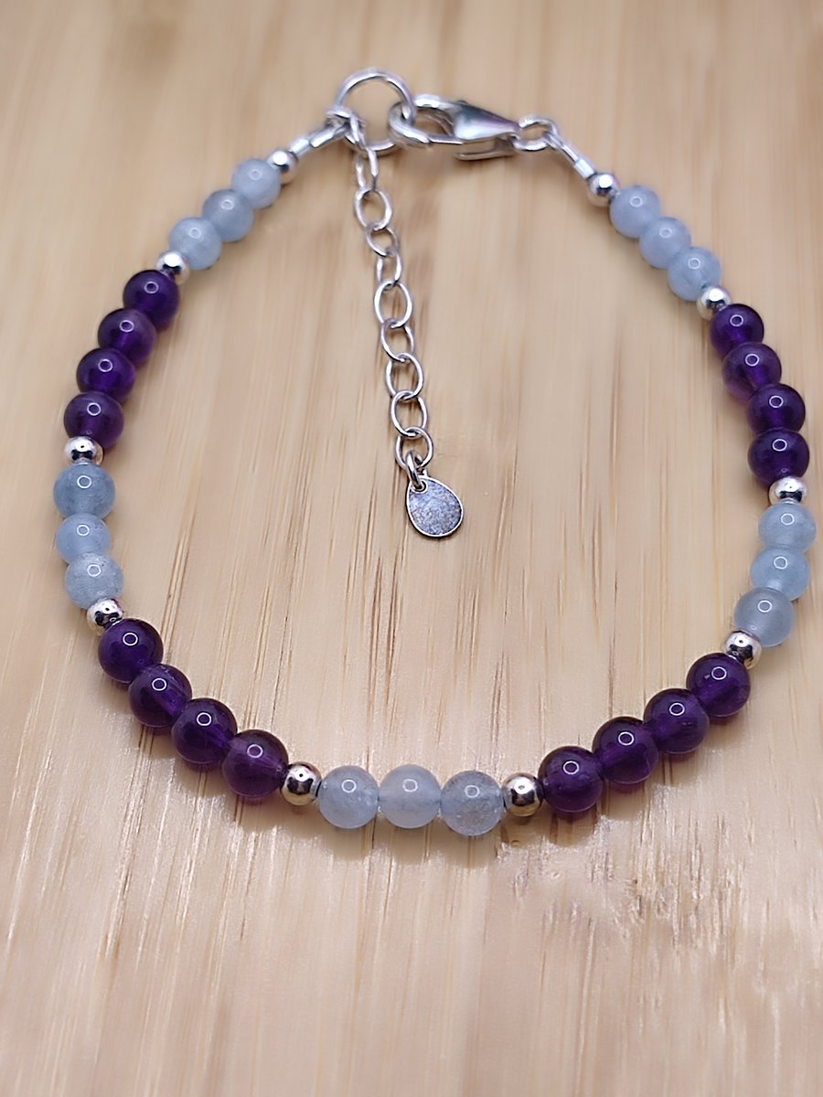 thebeadqueen_uk's tweet image. Dainty Amethyst &amp;amp; Aquamarine Bracelet with Sterling Silver clasp etsy.me/3O8qPUA via @Etsy  Just added to my Etsy shop #Minimalistbracelet #Stackablebracelet #giftforher #MothersDay #birthdaygift #amethyst #Aquamarine #genuinegemstones #sterlingsilver