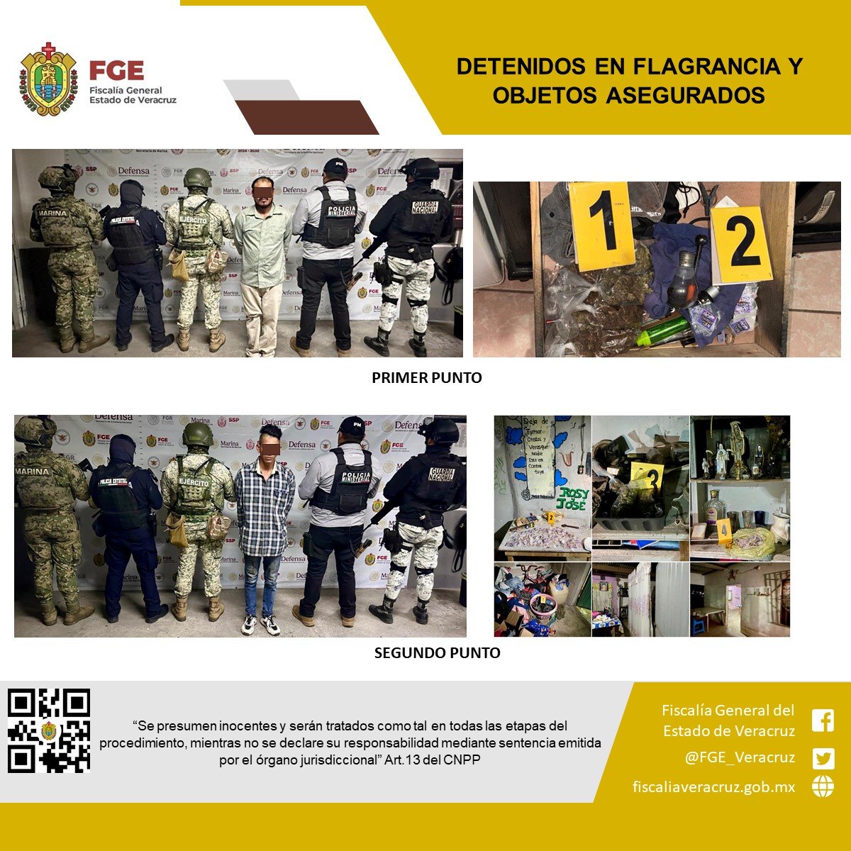 En La Antigua, operativos de cateo derivan en 2 detenciones y aseguramientos horacero.mx/2026/02/11/en-… <a href="/FGE_Veracruz/">FGE Veracruz</a>