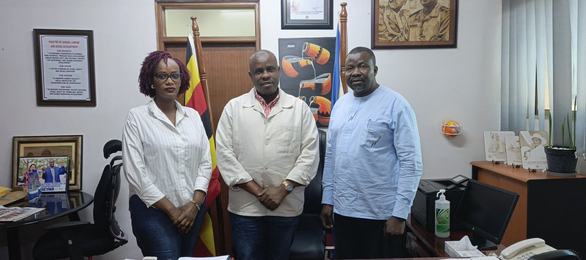 FMugoga's tweet photo. This afternoon,Grace Ruto and I paid a courtesy call on Hon. Balaam Barugahara Ateenyi, State Minister for Children and Youth Affairs. We discussed the critical role tourism can play as a major employer, particularly in addressing unemployment among Uganda’s 4.2m+ youth. https://t.co/4eU01y9XWu