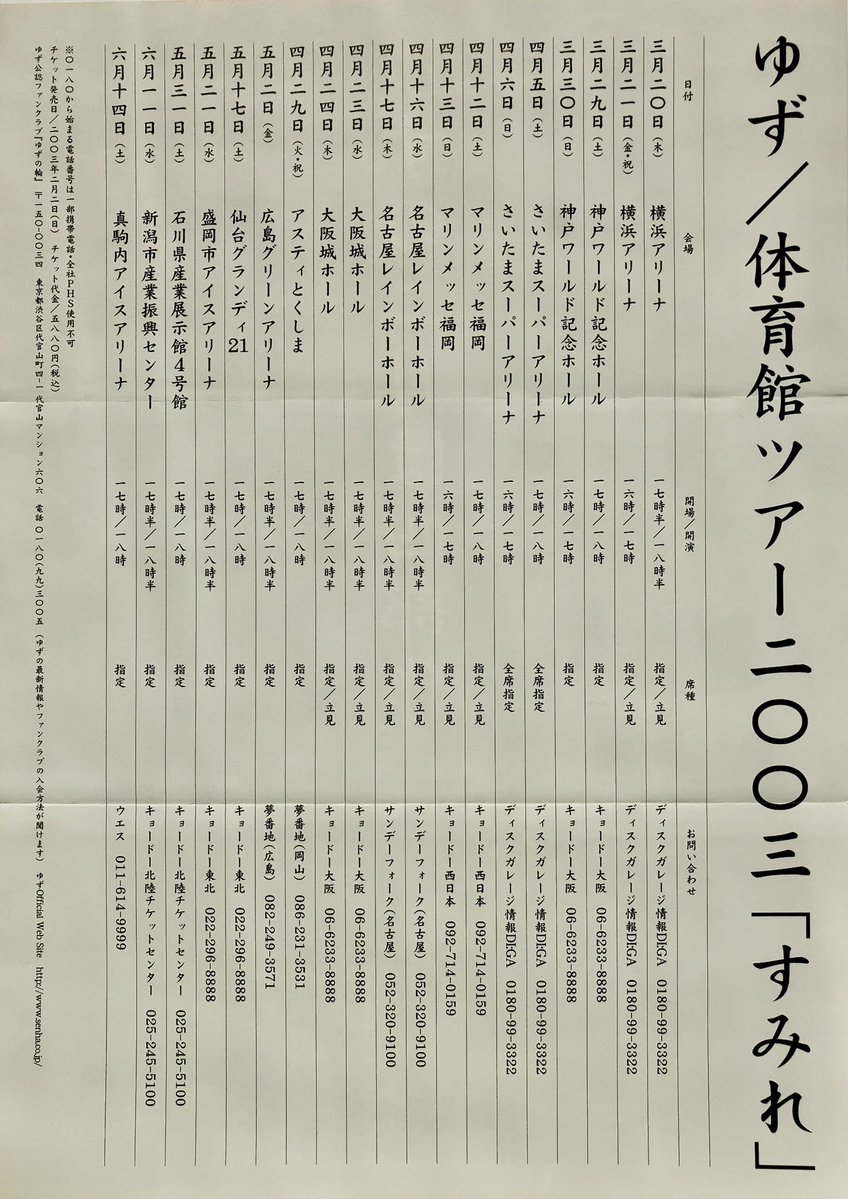 ゆずの二月は四部作。 今から23年前の2003年の2月、 ゆずは毎週、限定