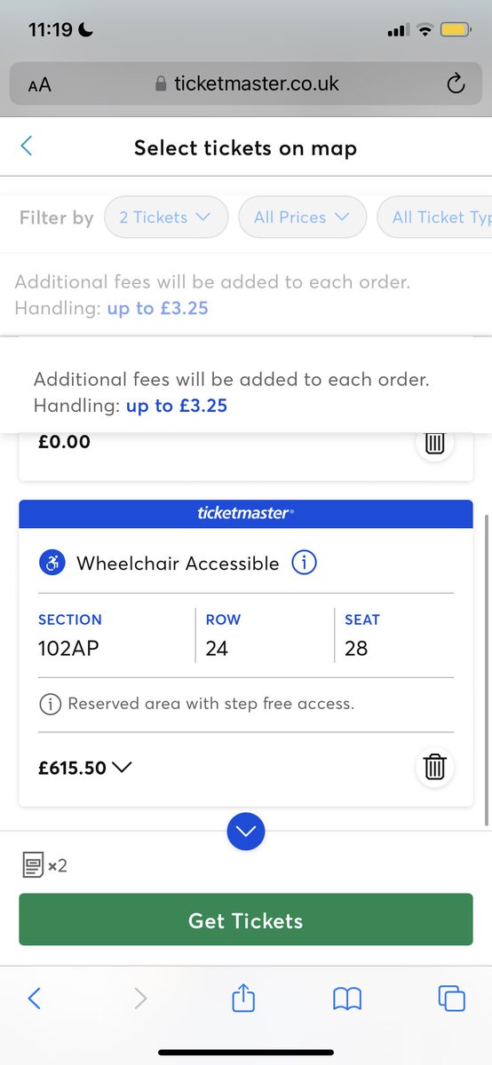 emmlouloux's tweet photo. Absolutely disgusting that being disabled  means paying £615.50 for a ticket at Brits! How can they expect anyone on limited means to afford that? Yes, carers go free,but it's outrageous &amp;excludes so many who deserve to enjoy music too. @Ticketmaster @TheCoopLive @TicketmasterCS https://t.co/DMxgujIt2Y