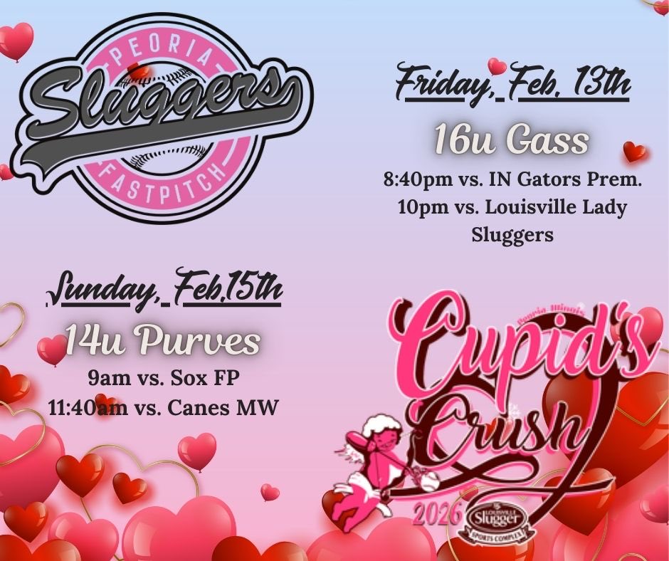 Final tournament of the winter for these 2 teams! 💪🏻💪🏻
14s &amp; 16u Gass at Louisville Slugger Sports Complex #PeoriaSluggerPride #PeoriaSluggersFastpitch
