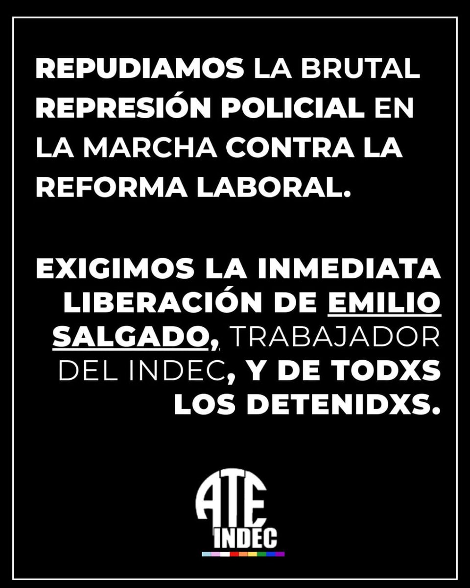 Liberen a los compañeros! Los delincuentes están dentro del Congreso y de la Casa Rosada
