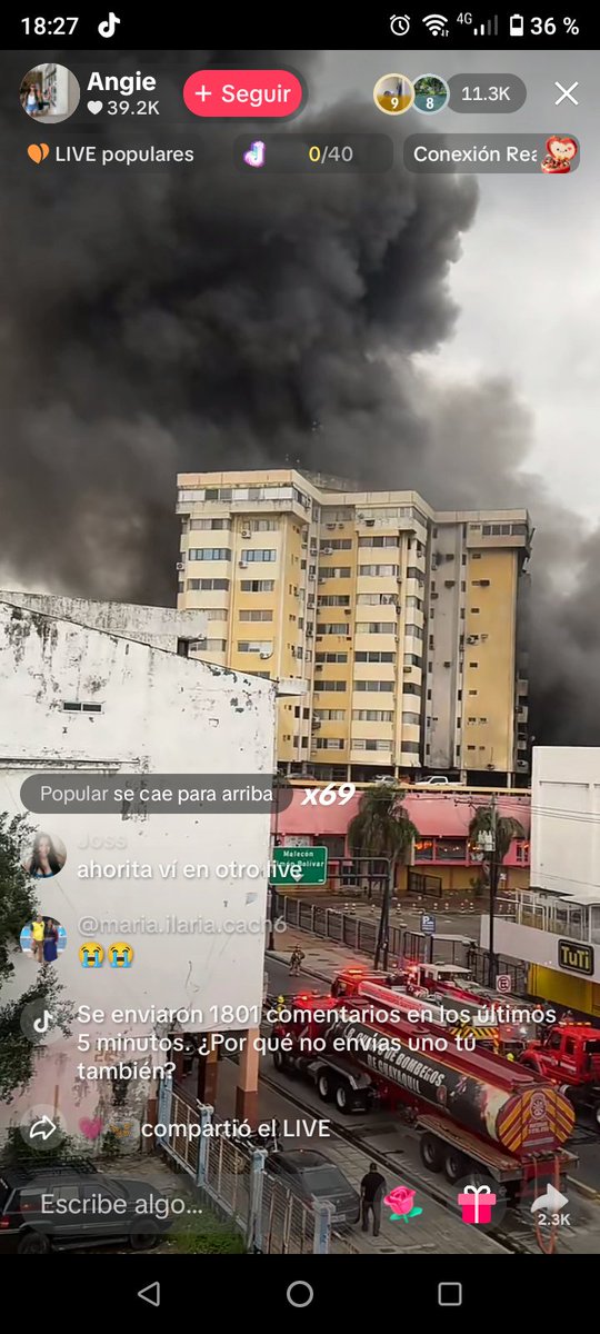 Se desploman dos edificios por incendio en  #Guayaquil y canales TV solo pasan novelas. Personas reportan desde 7am en redes <a href="/tctelevision/">TC Televisión</a> <a href="/EcuavisaInforma/">Ecuavisa Noticias</a> <a href="/teleamazonasec/">Teleamazonas</a> <a href="/eluniversocom/">El Universo</a> <a href="/DiarioExtraEc/">Diario Extra</a> <a href="/elcomerciocom/">El Comercio</a> <a href="/Wlaradioec/">WLa Radio</a> <a href="/ComunidLaAurora/">Comunidad de La Aurora Daule</a>