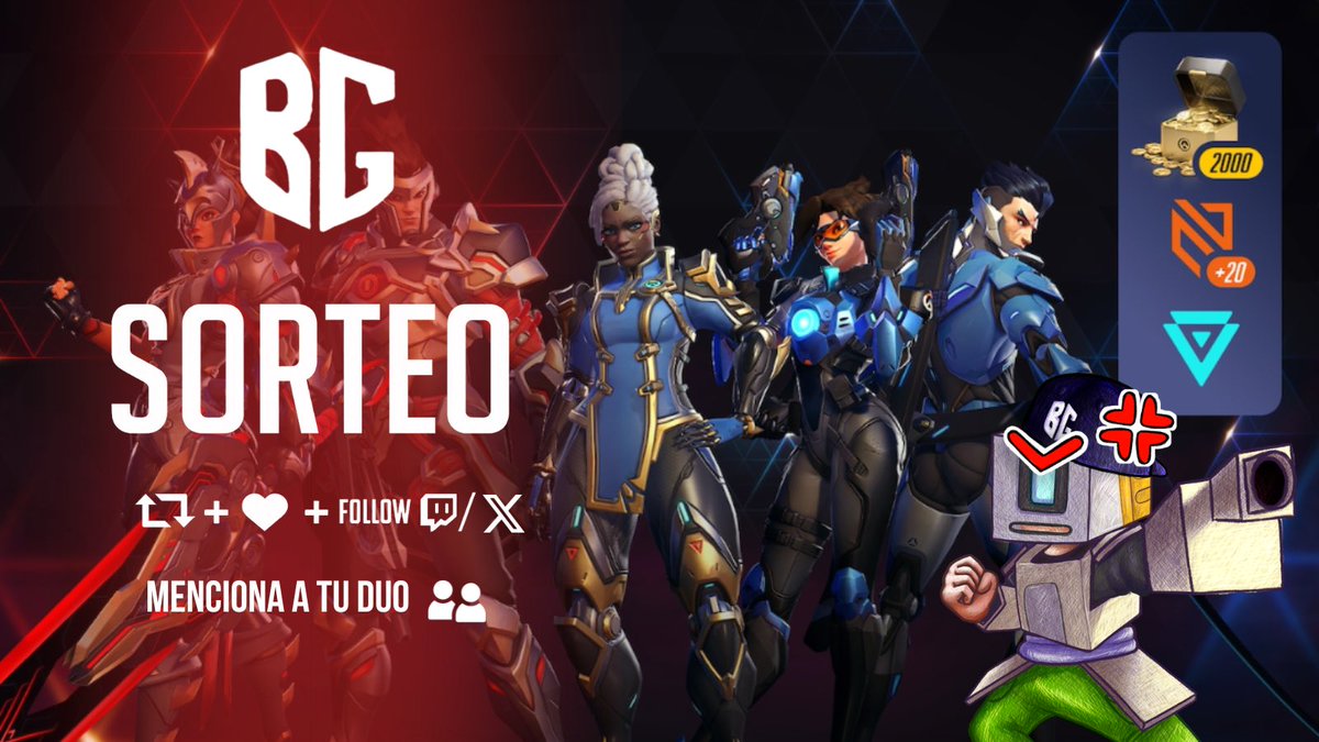 🔥GIVEAWAY🔥BUNKERSORTEO🔥 SORTEO

🎁1x Pase de Batalla Definitivo temporada 1

✨Gracias 
<a href="/OverwatchLATAM/">Overwatch</a>
 por el código 

Requisitos: 
✅Seguirme en x y twitch
✅RT y Like 
✅Menciona a tu dúo

🗓️Ganador el DOMINGO 15 DE FEBRERO DE 2026 en mi canal de Twitch. 

#OW2LATAM