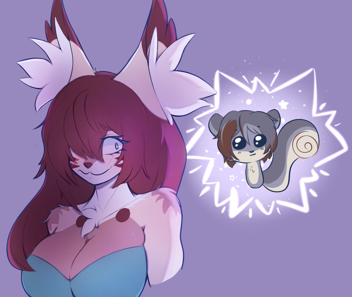 She gets a little crazy about her squirrel man.