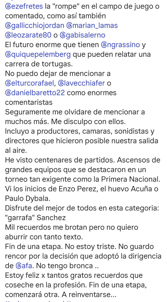El final del ascenso x @tycsports. Una etapa laboral inolvidable de todo un equipo de transmisiones. Lo que escribí en mi Instagram