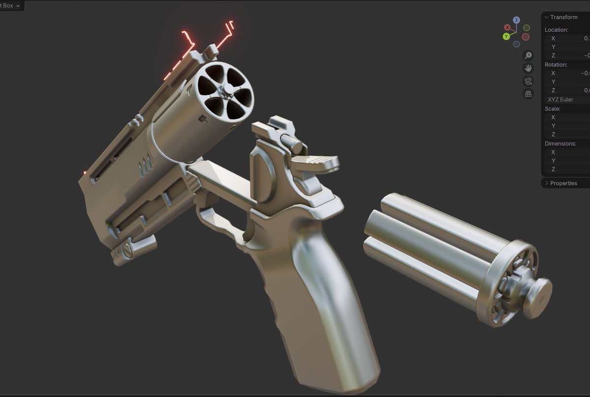 Kinda low-poly revolver