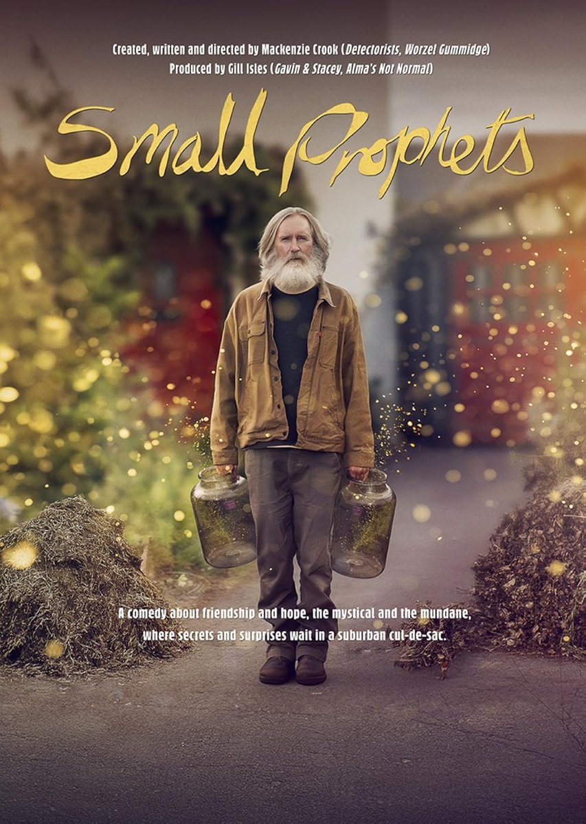 mackenzie crook has struck gold again with his new comedy small prophets. watched the first episode, got hooked and binge watched the rest. the writing along with the cast make this feel good tv at its best. i predict this modern day classic will win many awards. #SmallProphets