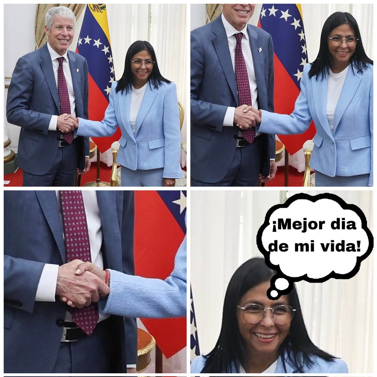 curasonika's tweet photo. Mientras tanto el secretario de energía de EEUU y la "Presidente" chavista, socialista y profundamente "anti-imperialista" 😉 https://t.co/kpmyQlLm0J