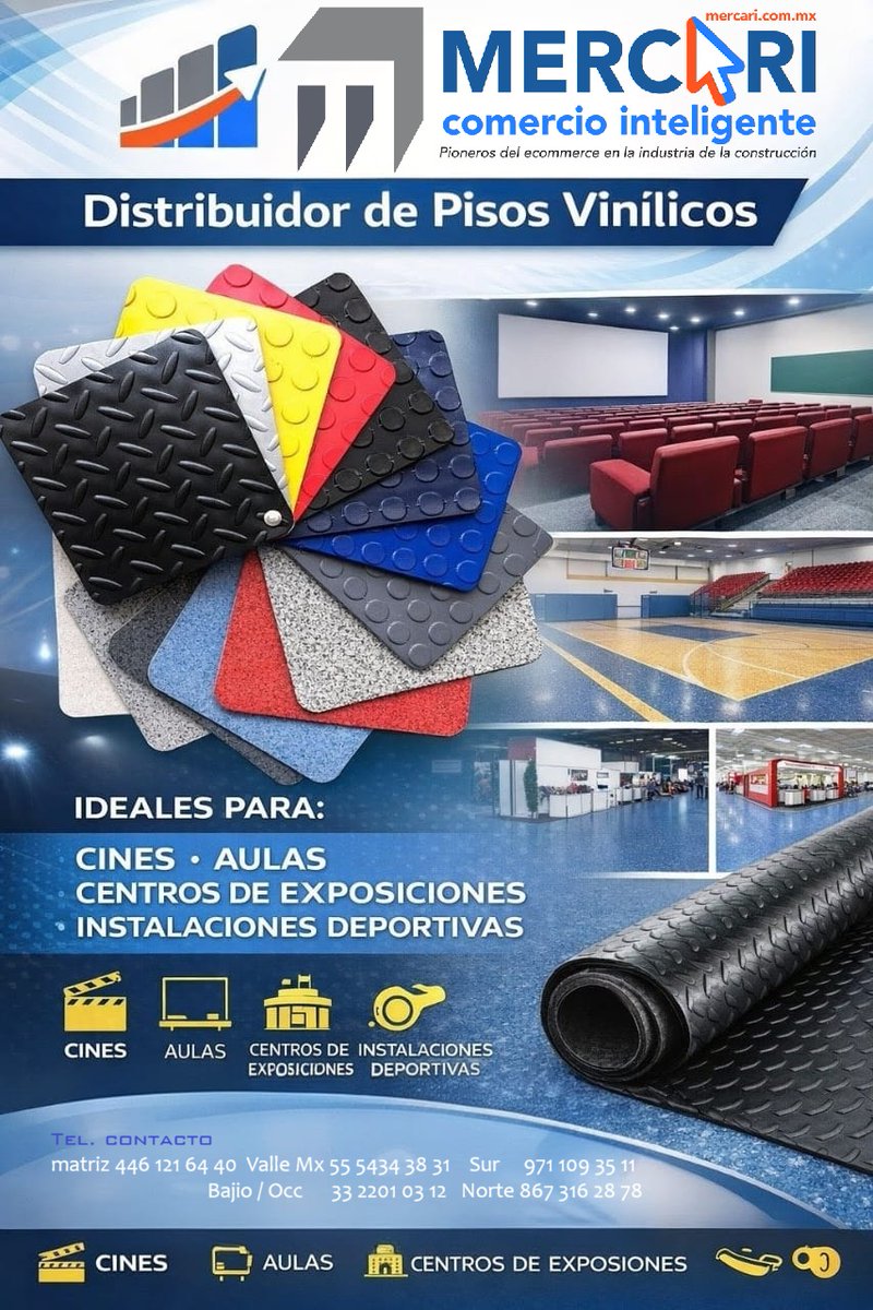 mercariobras's tweet photo. Comercializamos #pisovinilico en formato #tachon #espiga #madera y #terrazo, recomendado para #aulas, #transportepublico #cines #gym #gimnasios #talleresmecanicos y mas venta por rollo, envios a todo el pais #ecommerce #plami #oplex https://t.co/E5FZZfjw6f