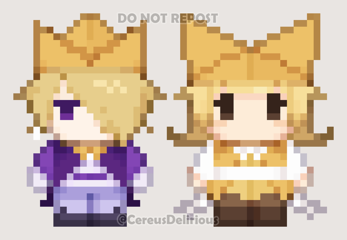 CereusDelirious's tweet photo. i made the origami siblings in pixel art ...?! Olivia doesn't have any animations, but olly can walk. #pmtok #theorigamiking #オリガミキング https://t.co/5e9BuGyn9E