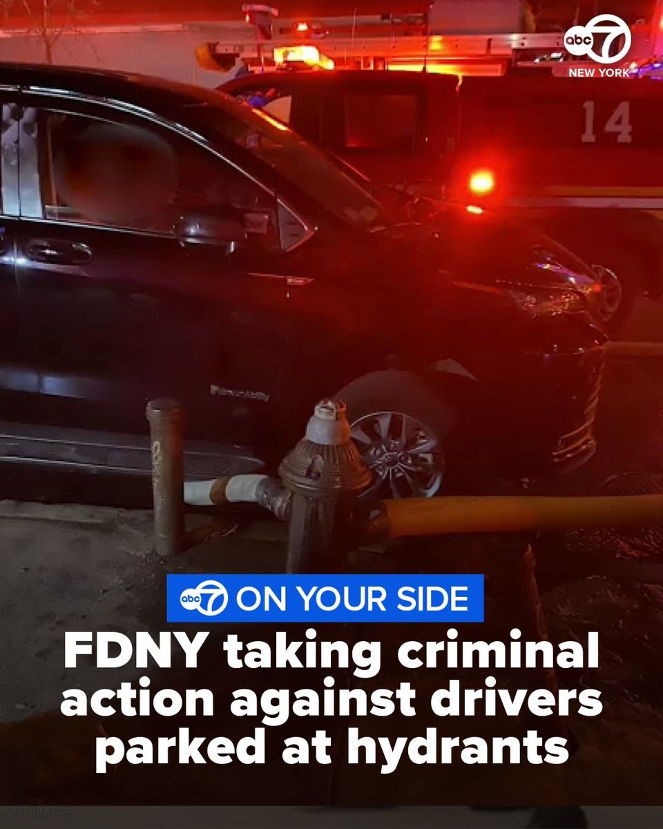 It's no secret parking in New York City can be difficult. But the FDNY is finding more people are parking in front of hydrants when they rush to the scenes of fires. Now, they're issuing criminal summonses instead of parking tickets.
abc7ny.com/post/fdny-taki…