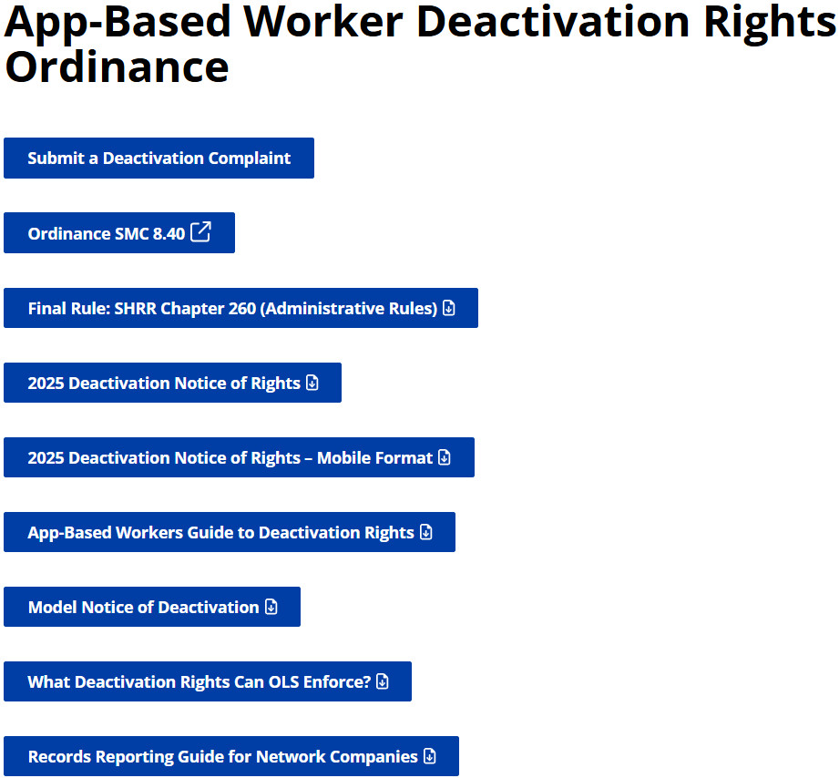 OLS alleged Amazon Flex failed to provide a deactivated worker notice, records and process required by App-Based Worker Deactivation Rights Ordinance. Amazon Flex will restart deactivation process and pay worker $1,278.16 including $639.08 civil penalties and $639.08 in fines.