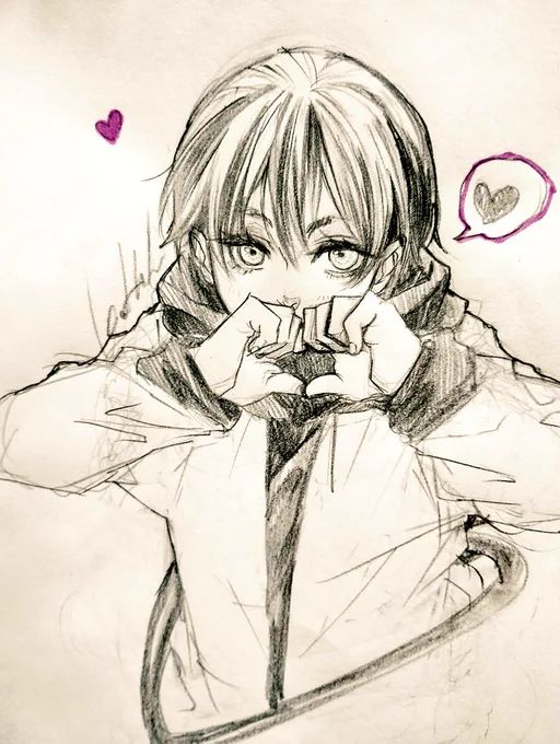 #私はこういう絵を描いています 角だったりいろいろ
