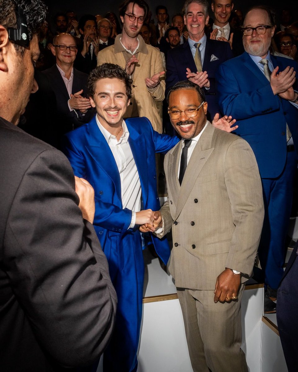 timotheenation's tweet image. Timothée Chalamet with Ryan Coogler at the Oscar Nominees Luncheon.