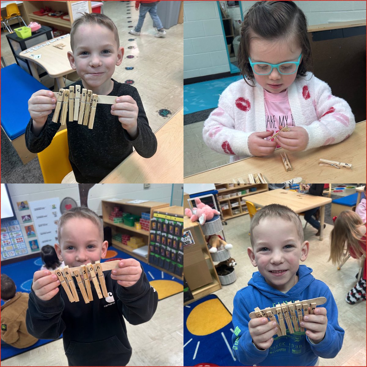 These Cubs are working on forming their name as a kindergarten-readiness skill! Proud of their hard work!🦁❤️👏🏻👏🏻👏🏻👏🏻