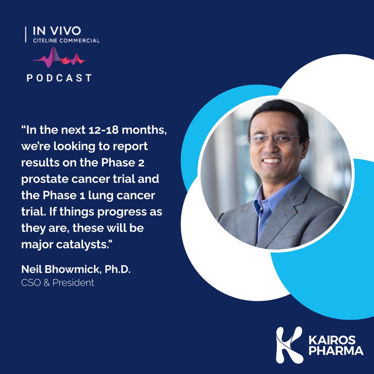 In a recent <a href="/Citeline/">Citeline</a> In Vivo Podcast, $KAPA's CSO, Neil Bhowmick, shared insights on upcoming milestones and the Company’s #prostatecancer and #lungcancer programs.

Listen here: bit.ly/48yIsoo

#KAPA #CancerResearch