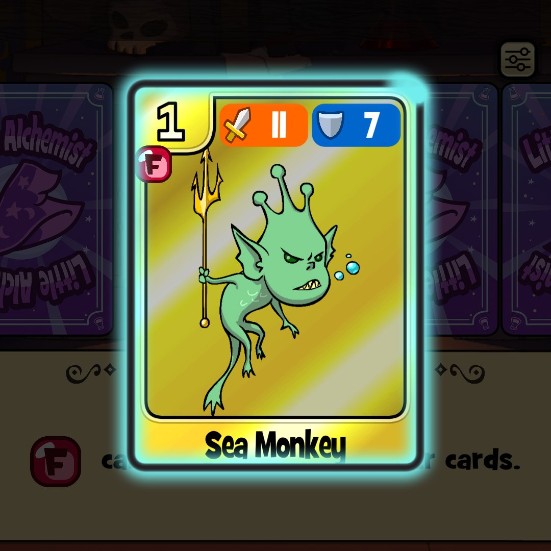 XSeaMonkeys's tweet photo. Sea Monkey card from Little Alchemist Remastered (@littlealchgame) https://t.co/ljWSa8evIs