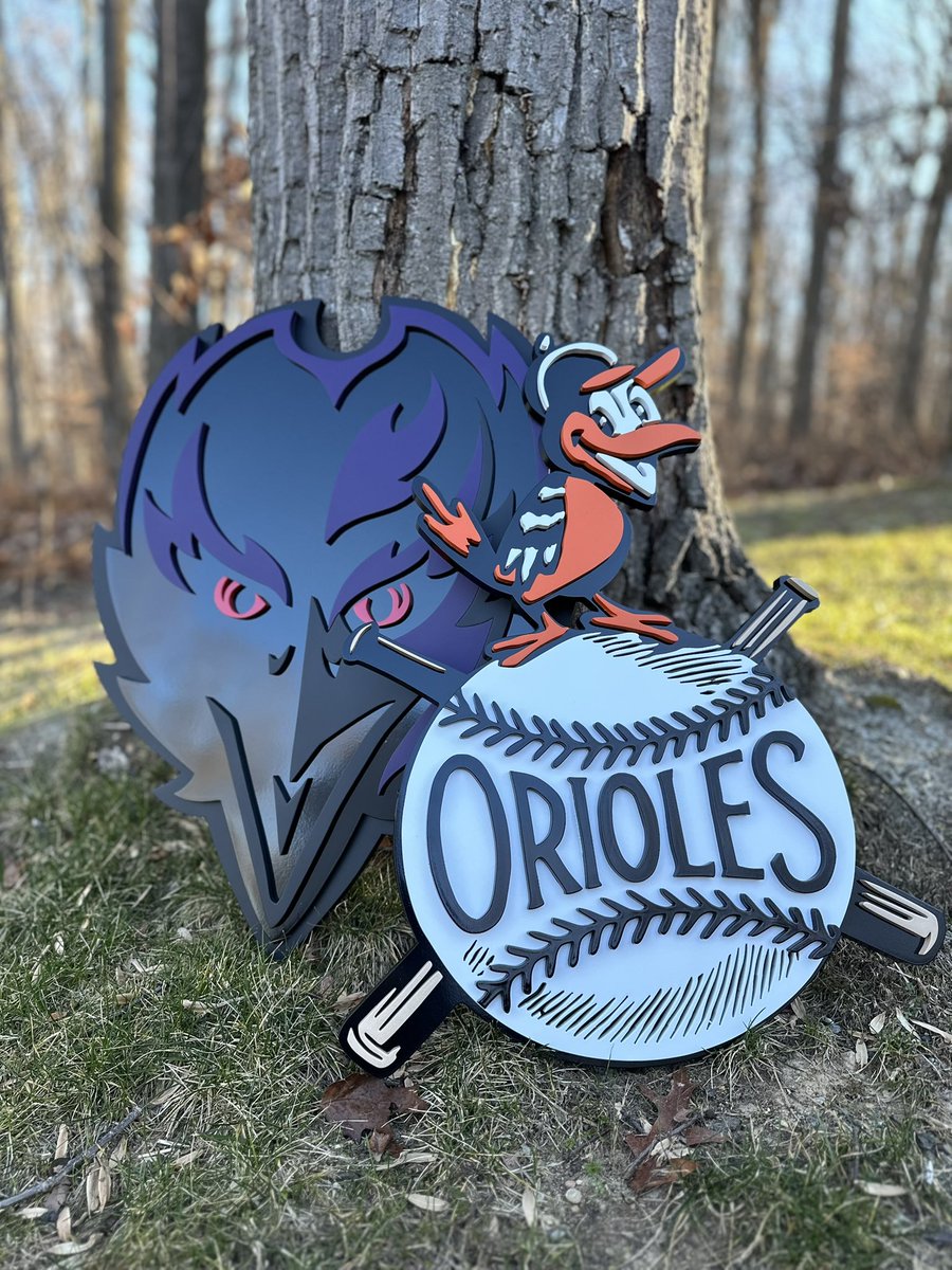 DT3DWoodArt's tweet photo. Just give me any sport. This time of year sucks 🤣. #ravens #orioles https://t.co/4uogvkpAWf