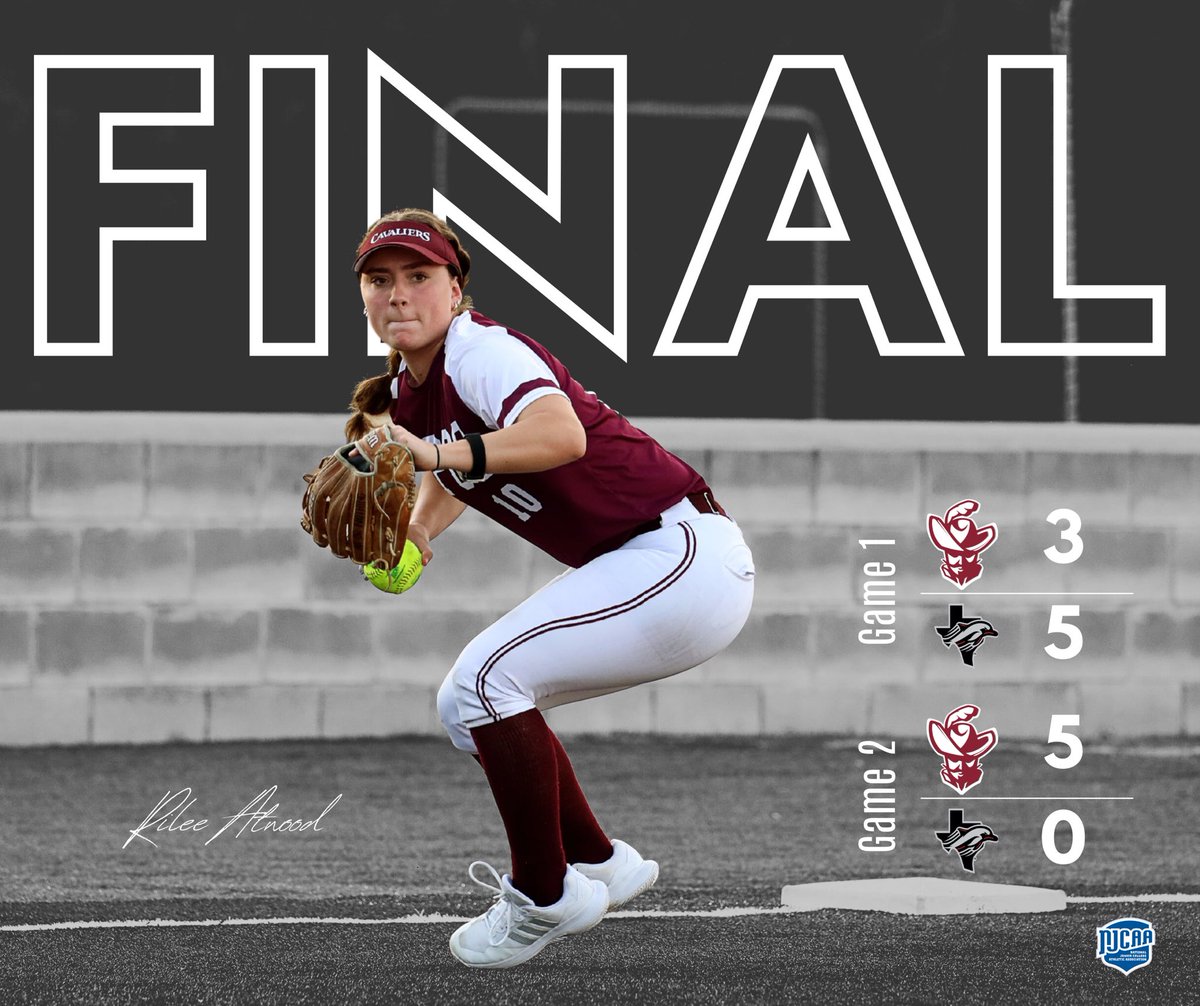Cavs split the doubleheader against Alvin College. 🥎⚔️ #GoCavs #SwordsUp #BPCCproud #NJCAA #RegionXIV