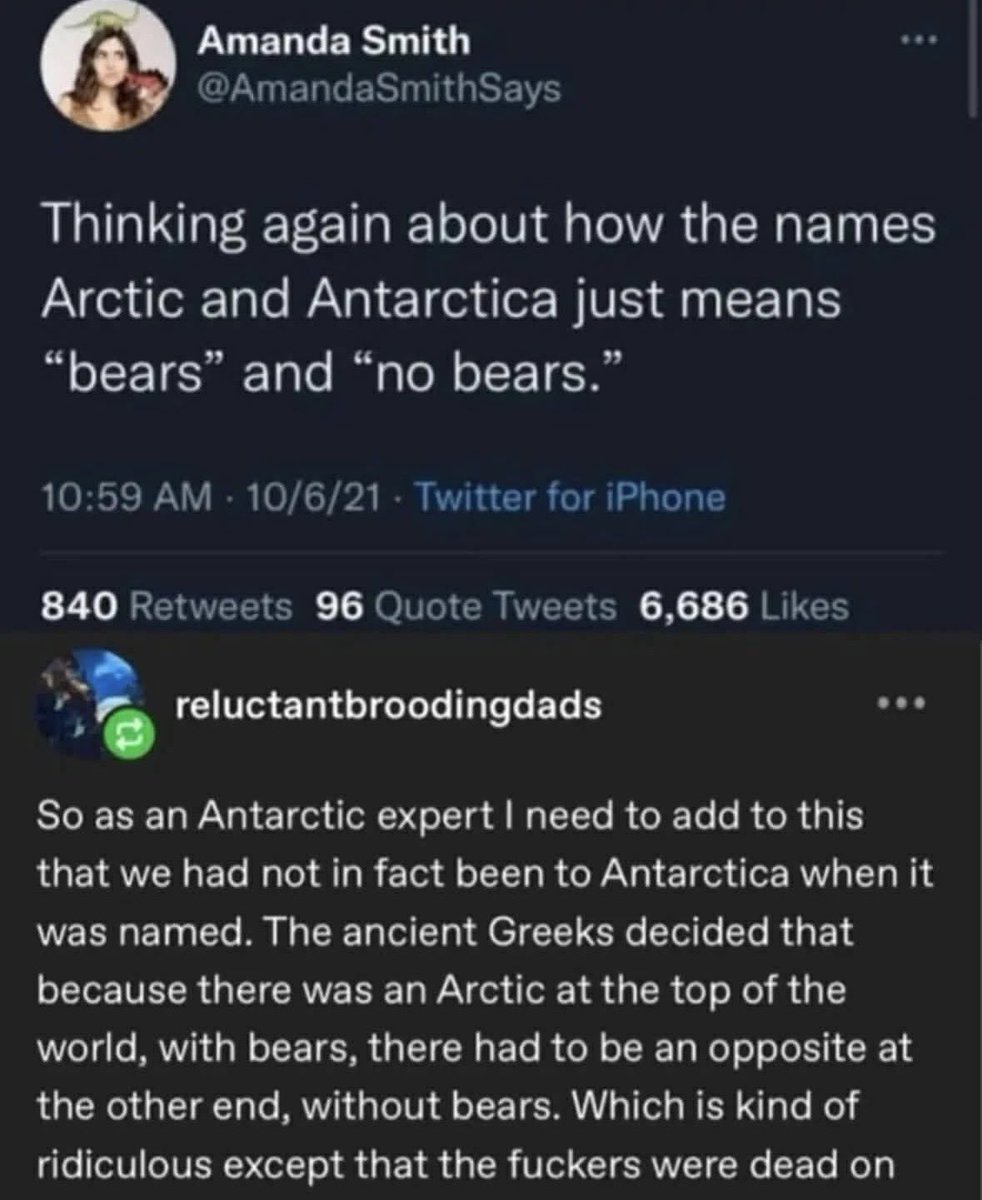 TheAnythingGal's tweet photo. @theburntpeanut Somebunny thought of you when I saw this. 
Arctic and Antarctica. https://t.co/eFHkSo2zTM