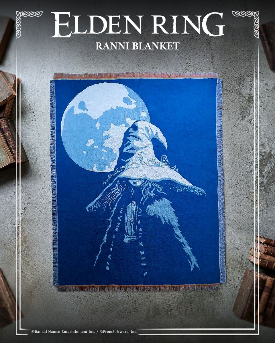 BandaiNamcoUS's tweet photo. It's the closest you can get to a warm hug from Ranni the Witch.

The Ranni the Witch Sukajan and Blanket are available for pre-order now!

Sukajan (only 1000 available worldwide!): https://t.co/OOTAssqaHf
Blanket: https://t.co/zDRCdAkOuc https://t.co/fINs4AlMwG