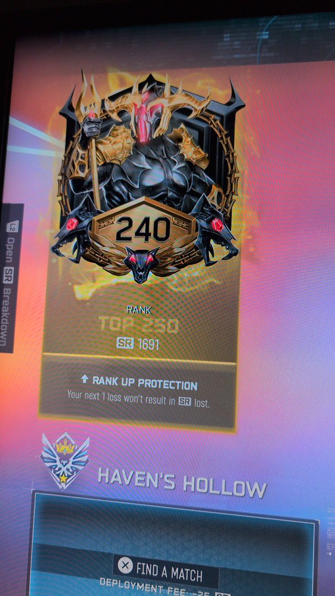 kye_webb's tweet photo. @CODUpdates So apparently I'm top 250, I've only played a few games, and now ranked is locked https://t.co/uWjE7teiN0