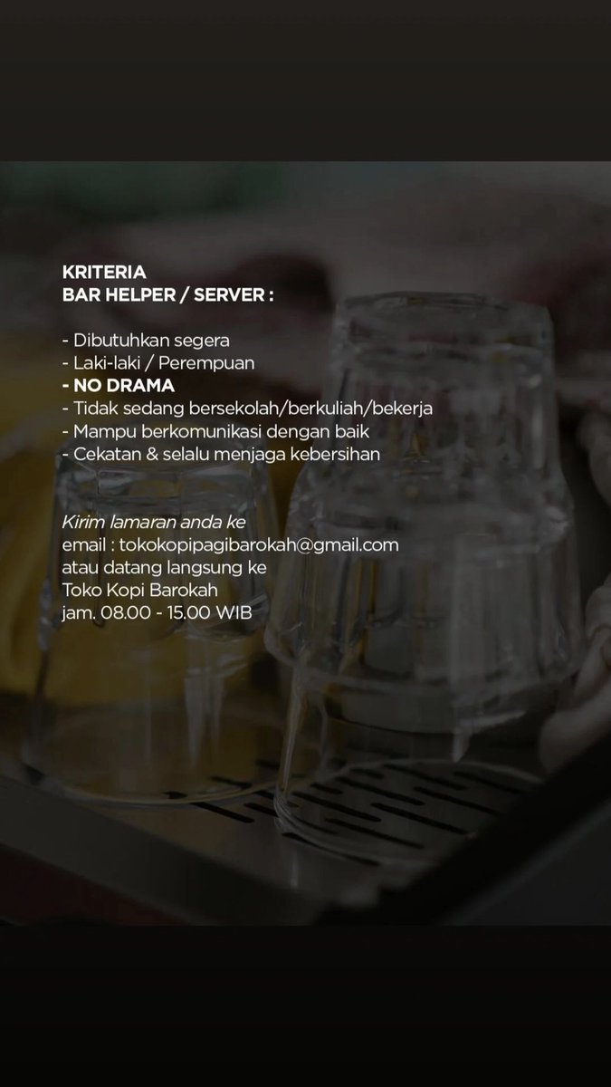 WidhaAM's tweet photo. open recruitment 
#lokermalang  #lowongankerja #malang #lowongankopimalang https://t.co/cYI7orQzlE